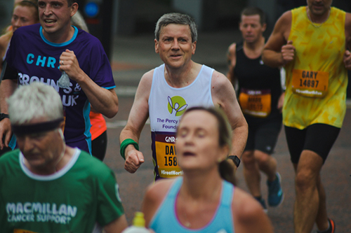 Supporter running for Percy Hedley at the Great North Run