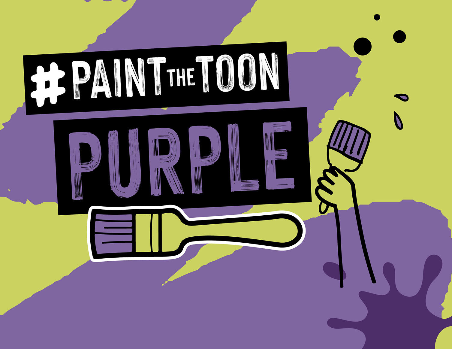 Paint the toon cover photo with splashes